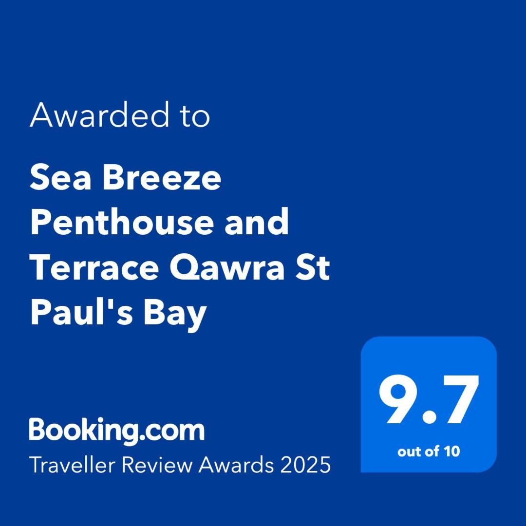 Апартаменты Sea Breeze Penthouse And Terrace Qawra St Paul'S Bay Сент-Полс-Бей Экстерьер фото